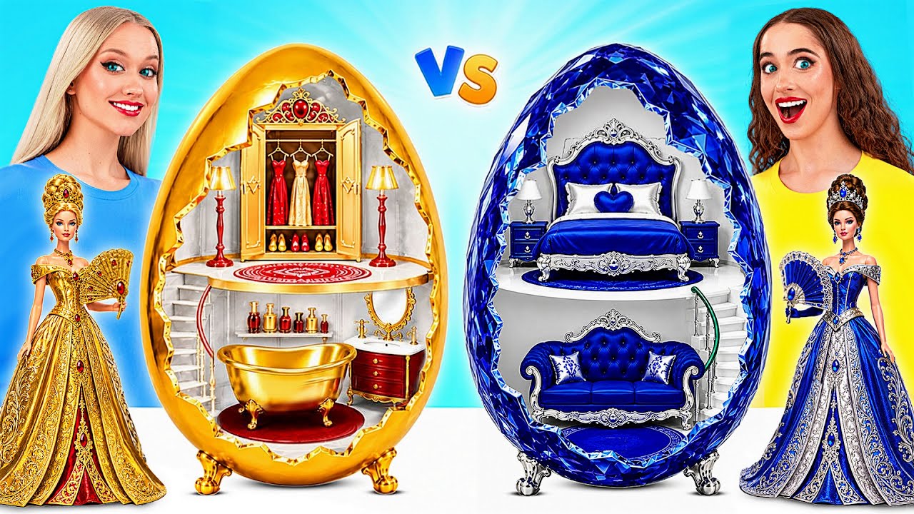 We Build Amazing Doll House | Gold vs Sapphire Challenge by Multi DO Smile