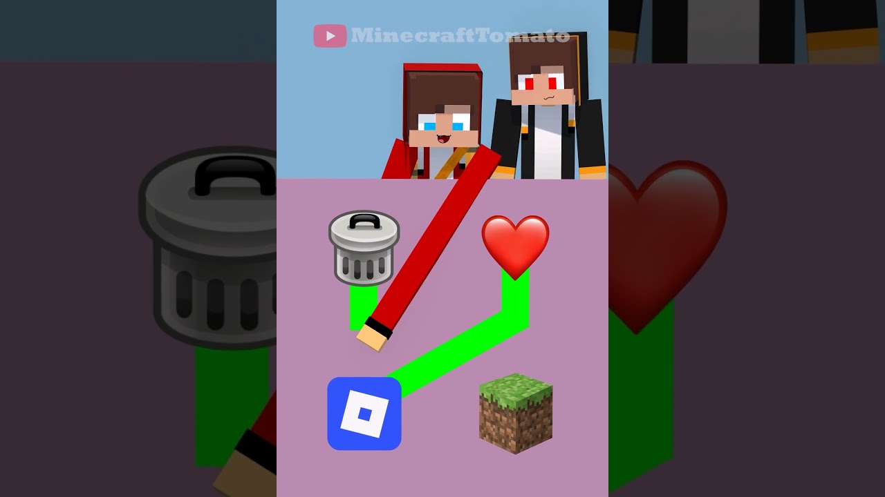 JJ Minecraft vs Roblox Connect 😭🤪 - MAIZEN Minecraft Animation
