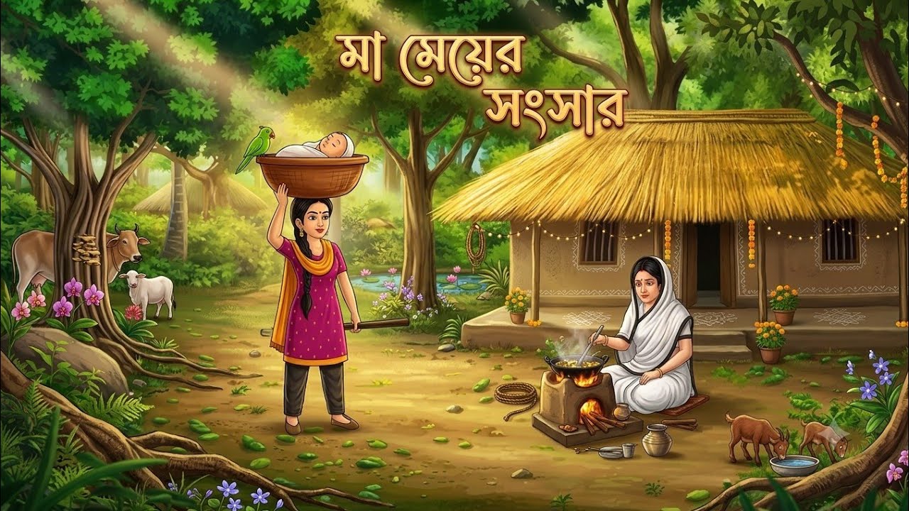 মা মেয়ের সংসার  Thakurmar Ghuli | Rupkothar Golpo | Bangla Cartoon Video | Animation Story viral New