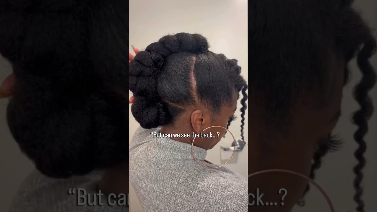 Giving this a try? #shorts #naturalhair #hairstyle #naturalhairstyles #updo  #protectivestyles