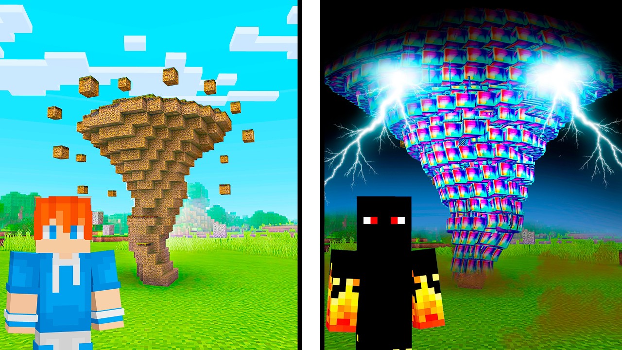 Batalha de Tornado Noob vs Pro