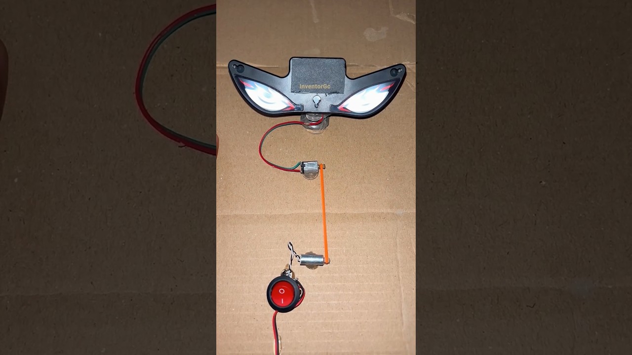 Devil Eye Rear Window Light Powered By High Speed Quadcoptor Drone Motor #diy #youtube #shorts #new
