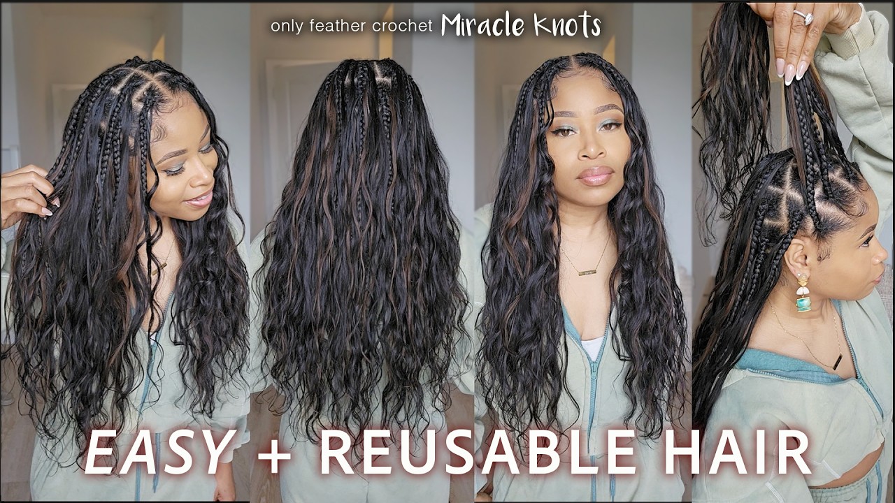 Body Wave Box Braids w/ 100% Feather Crochet | Beachy & Lightweight (ft. Ywigs)
