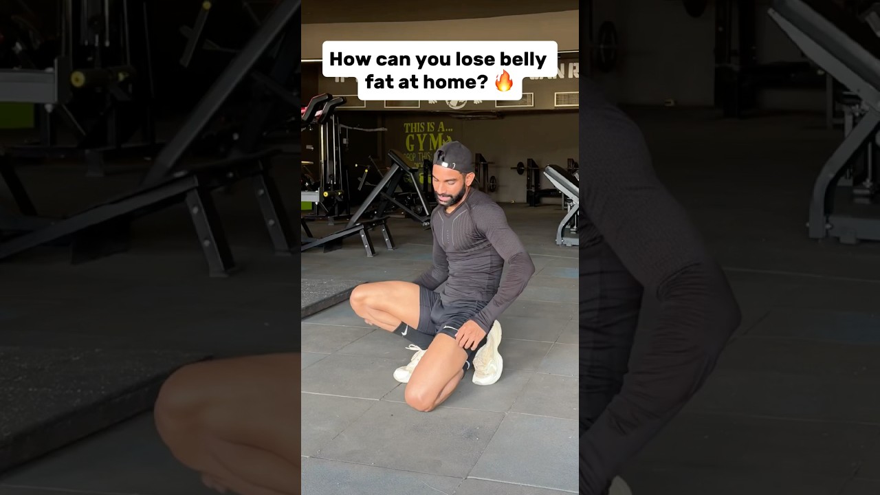 Lose belly fat at home 🔥#bellyfat #fatloss#homeworkout