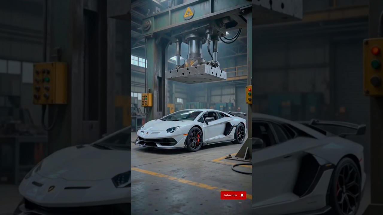Lamborghini vs Hydraulic crusher-2 #lamborghini #HydraulicCrusher#CrushingThings#Satisfying#AIShorts