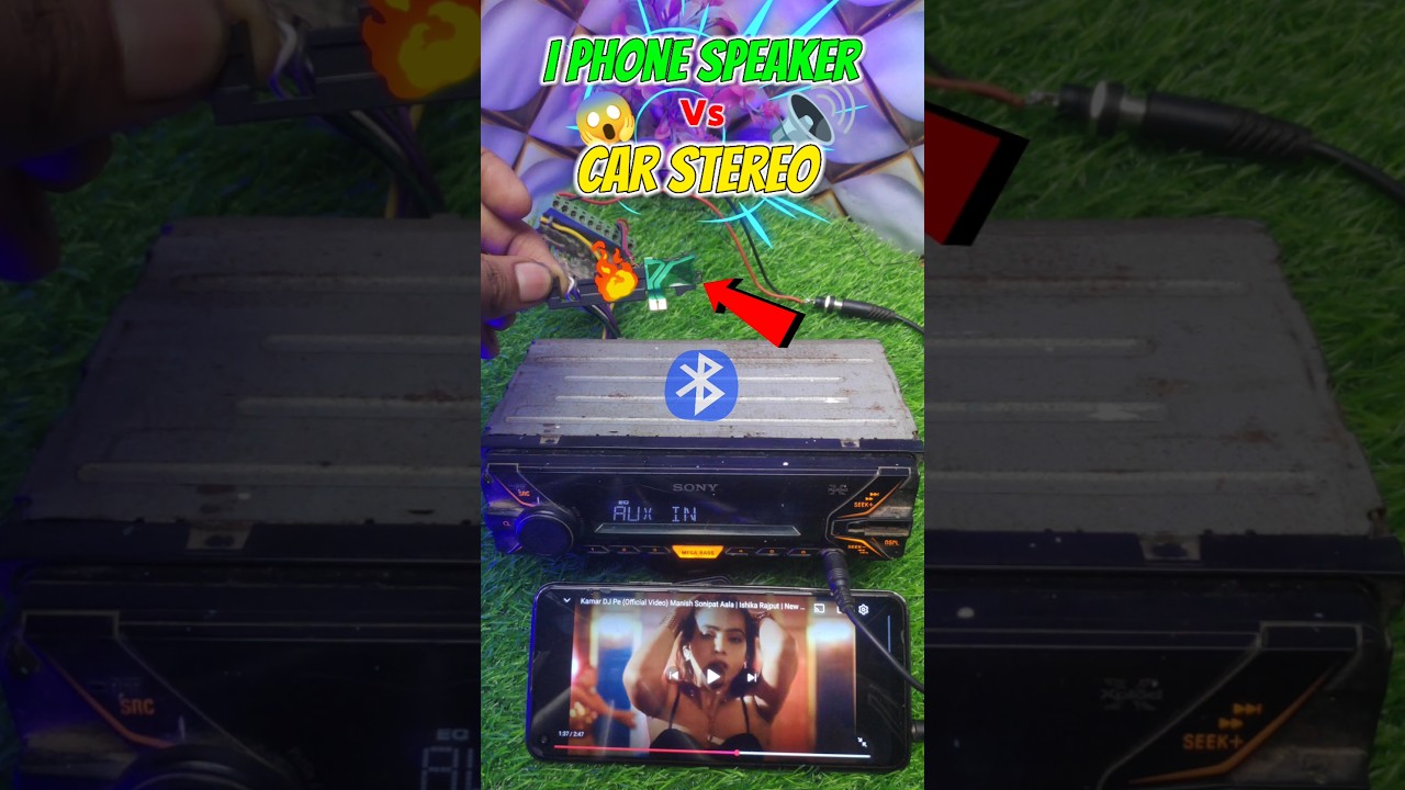 🔊i Phone Speaker Vs Car Stereo #shorts #viral #trending #diy #technology #experiment #diycrafts