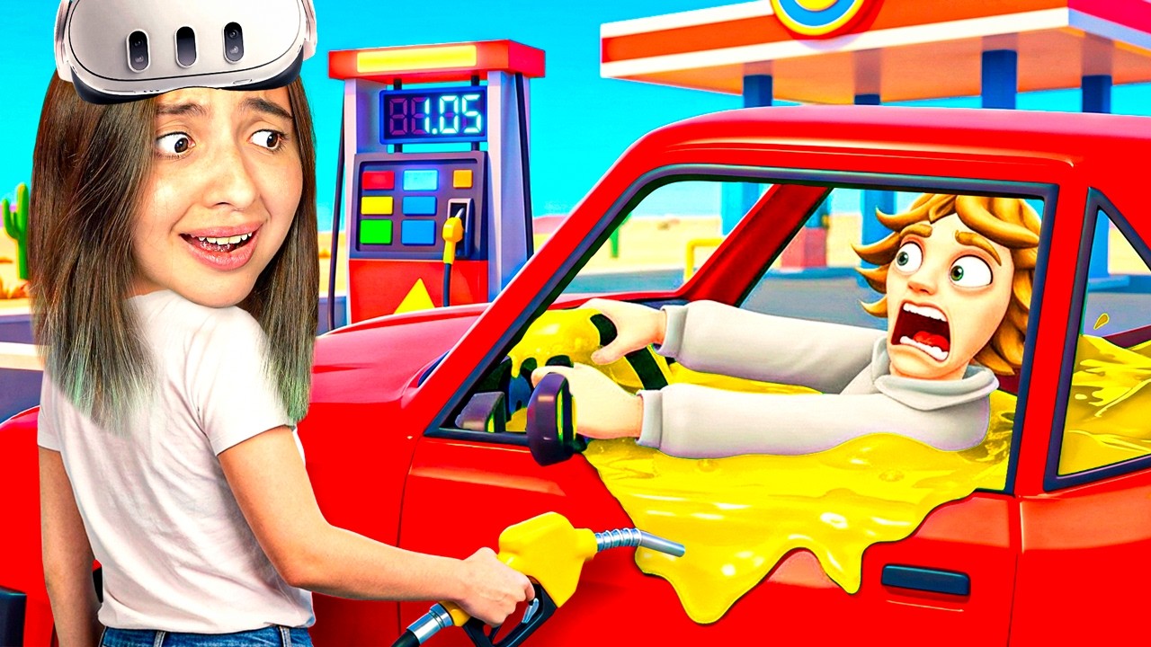 VIREI FRENTISTA DE POSTO DE GASOLINA POR UM DIA MAS... EM REALIDADE VIRTUAL.