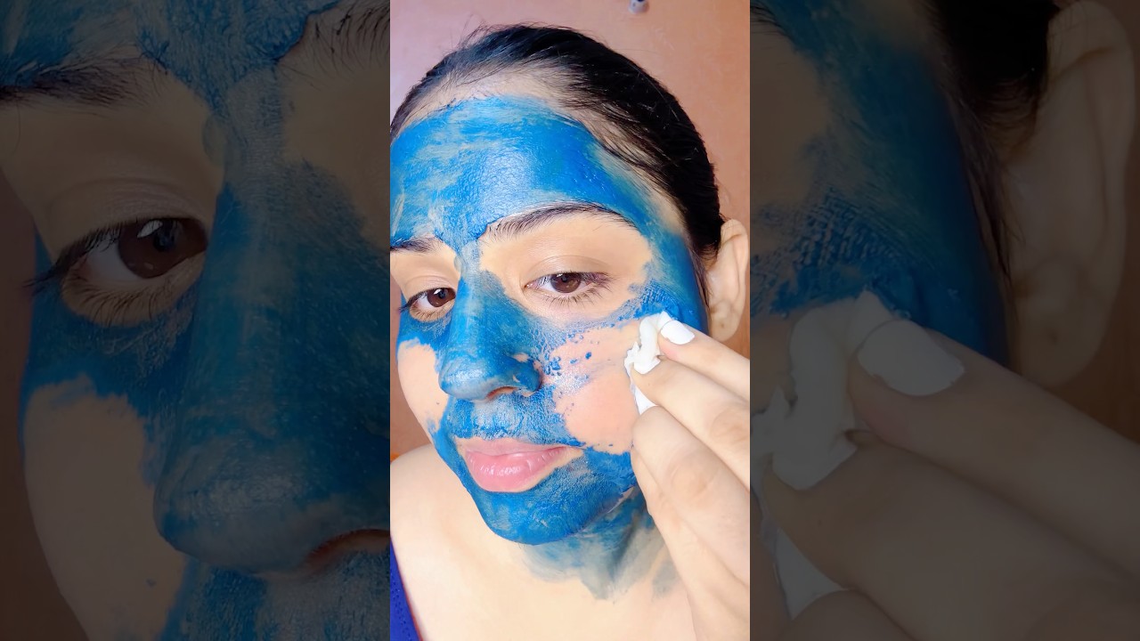 Trying MEEOW Moroccan Nila Powder 💙✨#MEEOW #MoroccanNila #NilaPowder #Skincare #Shorts