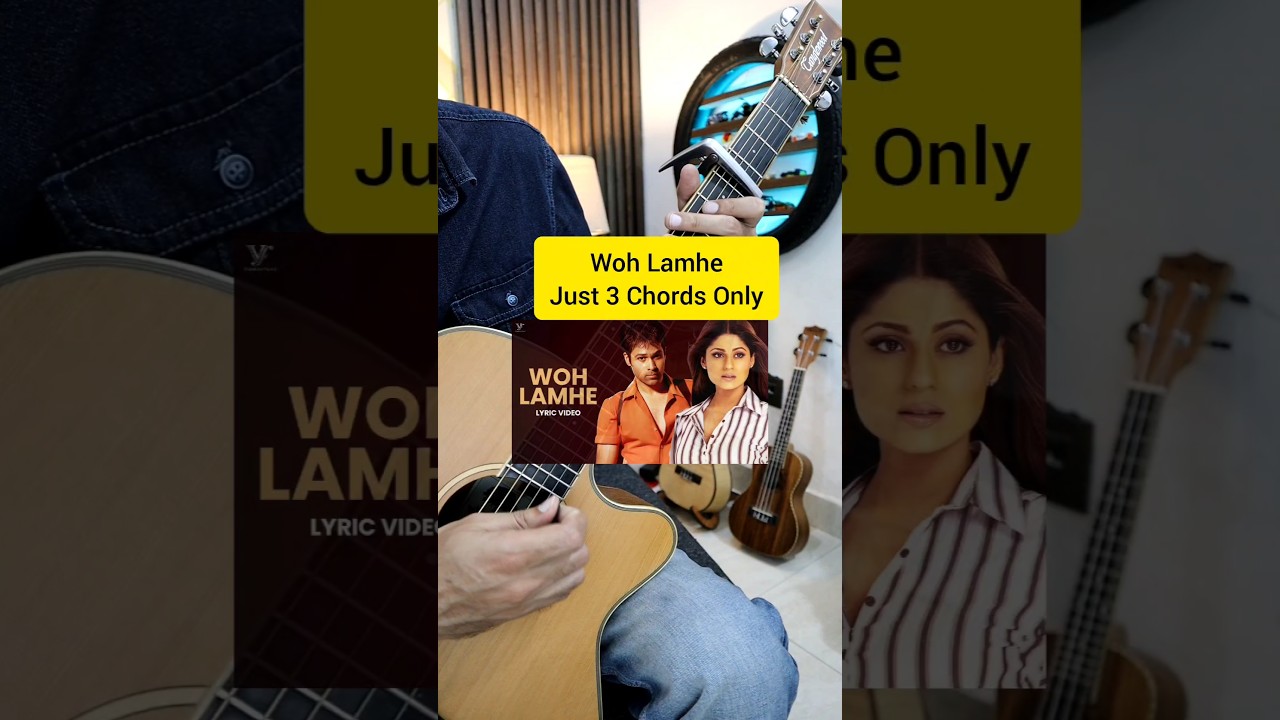 Woh Lamhe - Atif Aslam - Just 3 Chords Only - Play Full Song - Beginners Hit Song #shorts