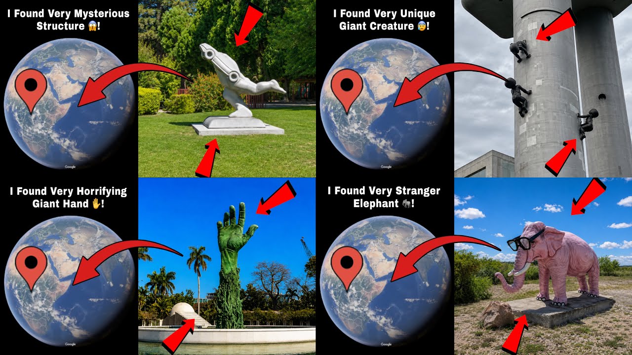 😱 Top 4 Very Strange Giant Structures ￼in Real Life On Google Earth 🌎! 