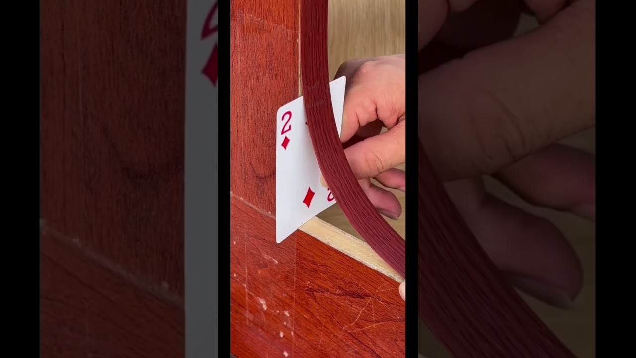 Playing card trick for perfect cuts every time #DIY #Woodworking #Hack