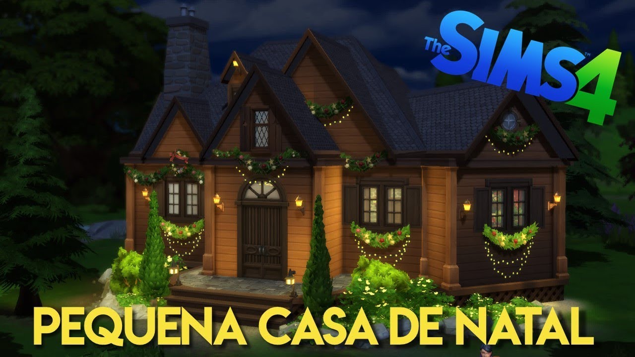 Construindo uma PEQUENA CASA DE NATAL - The Sims 4