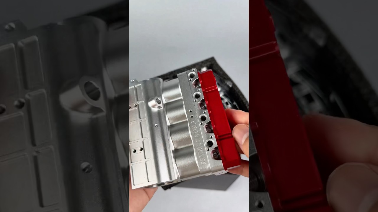 Unboxing a Four-Cylinder Engine. #motor #engine #engineering #model #diy