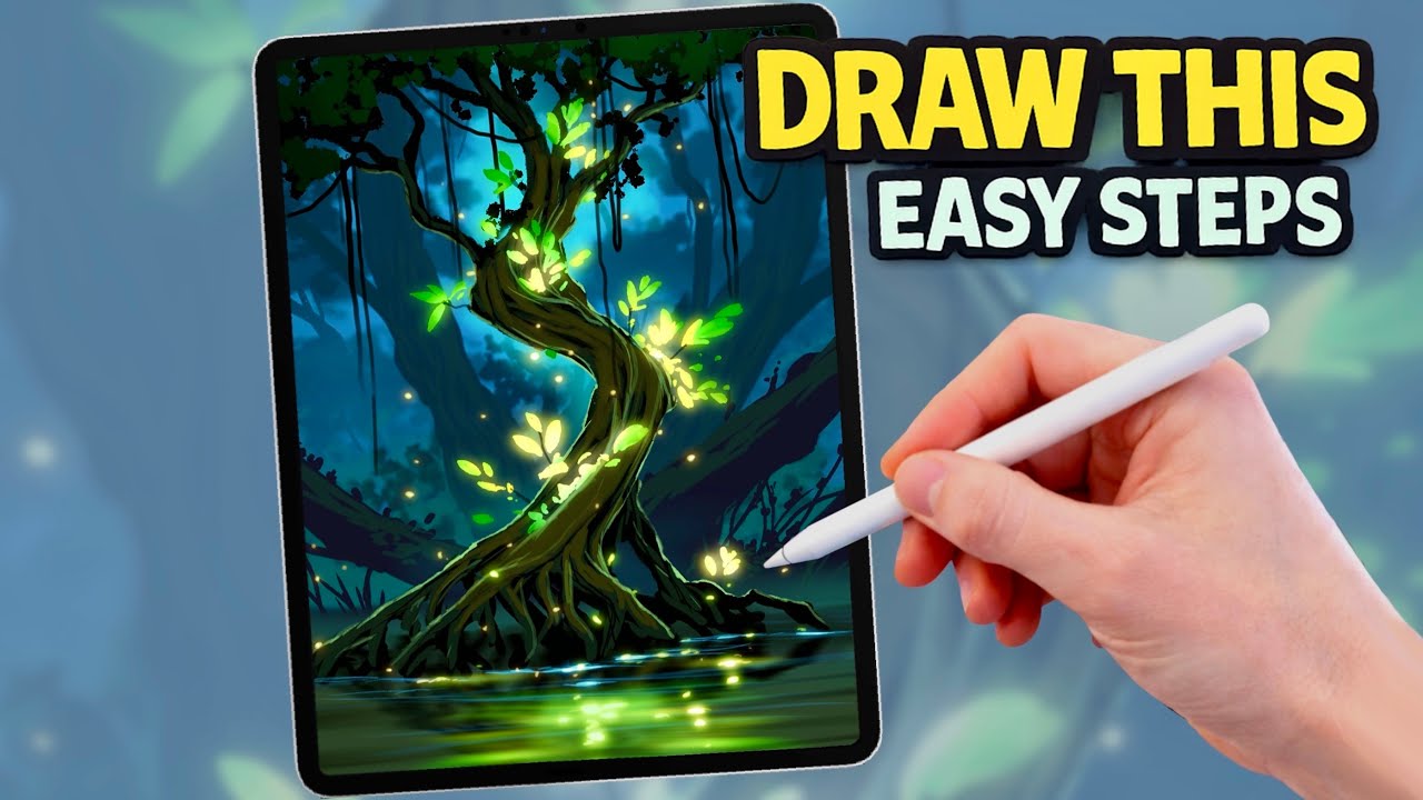 PROCREATE Magical Tree EASY STEPS Landscape Drawing Tutorial