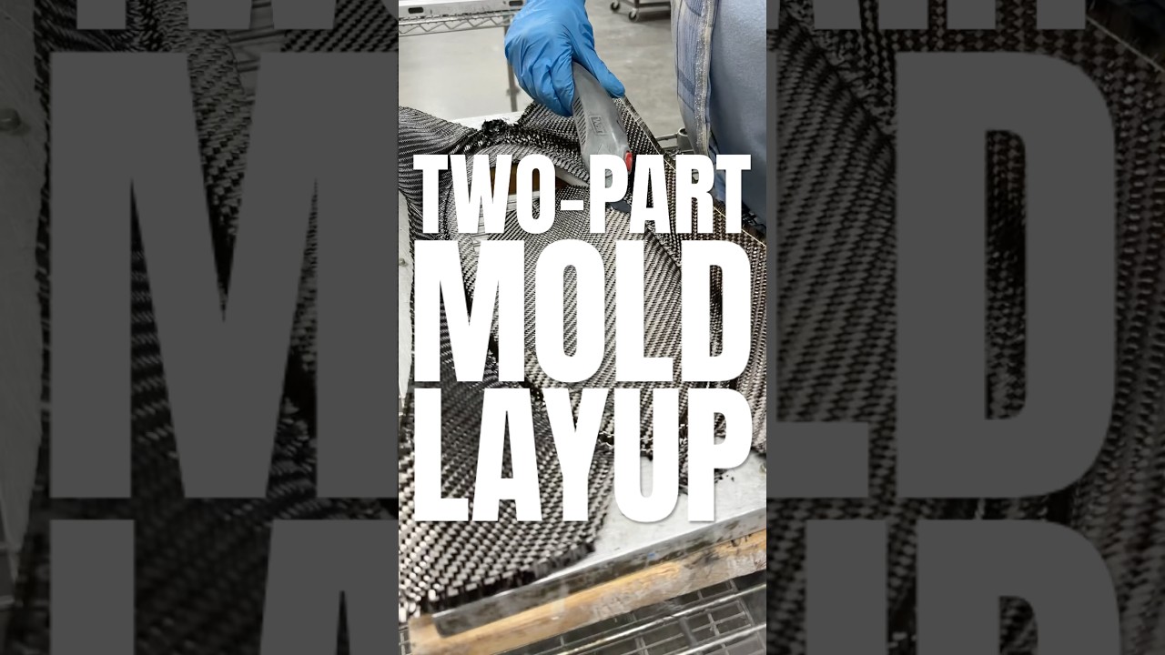 TWO-PART MOLD LAYUP #compositematerials #layup  #carbonfiber