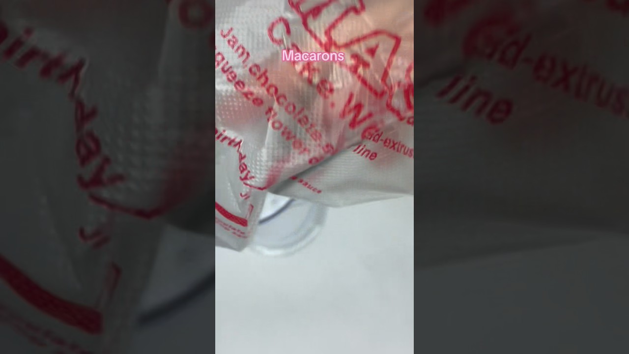 Showing the piping tip I use for macarons and a little behind #Macarons #ASMRBaking #kovalicious