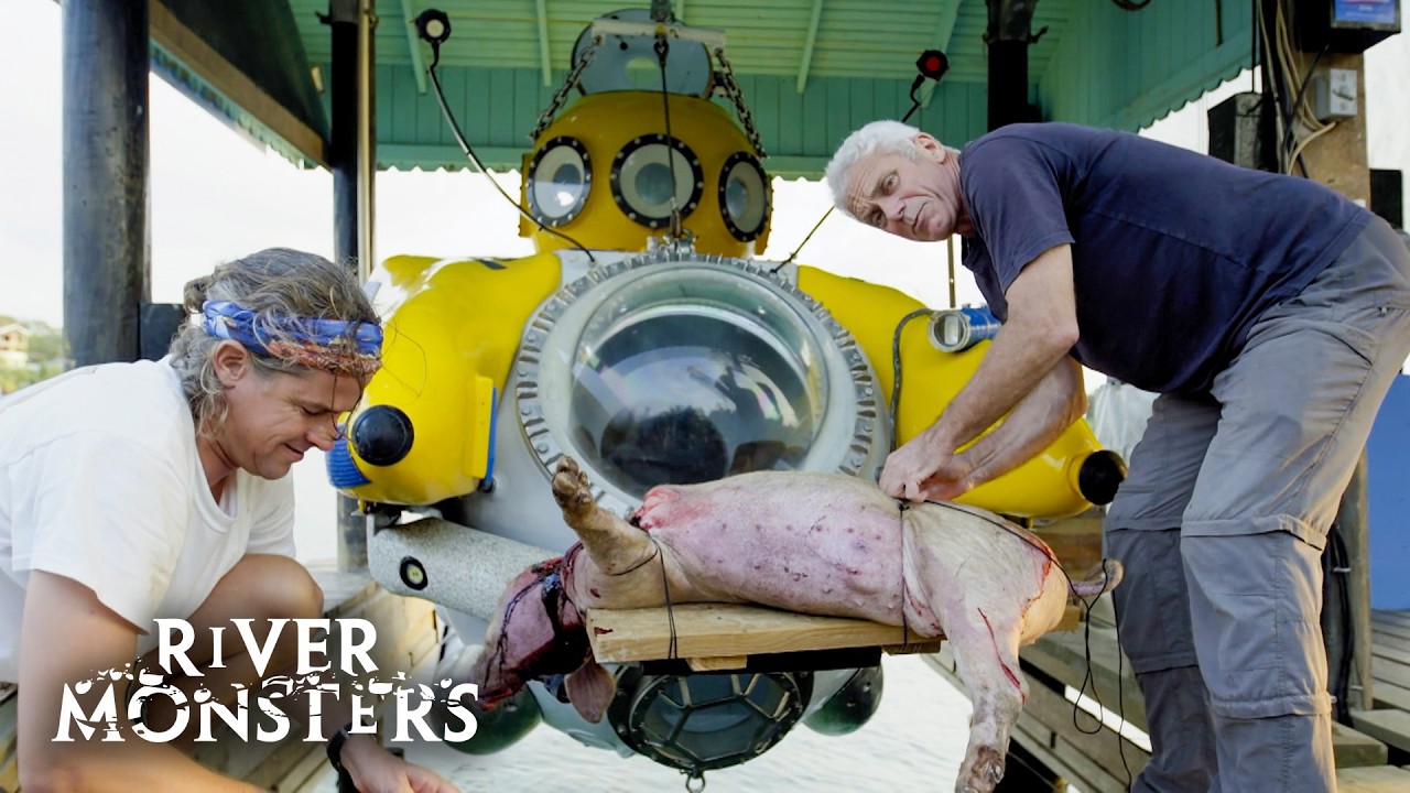 Baiting A Giant Six-Gill Shark At 2,000 Feet BELOW Sea Level | River Monsters