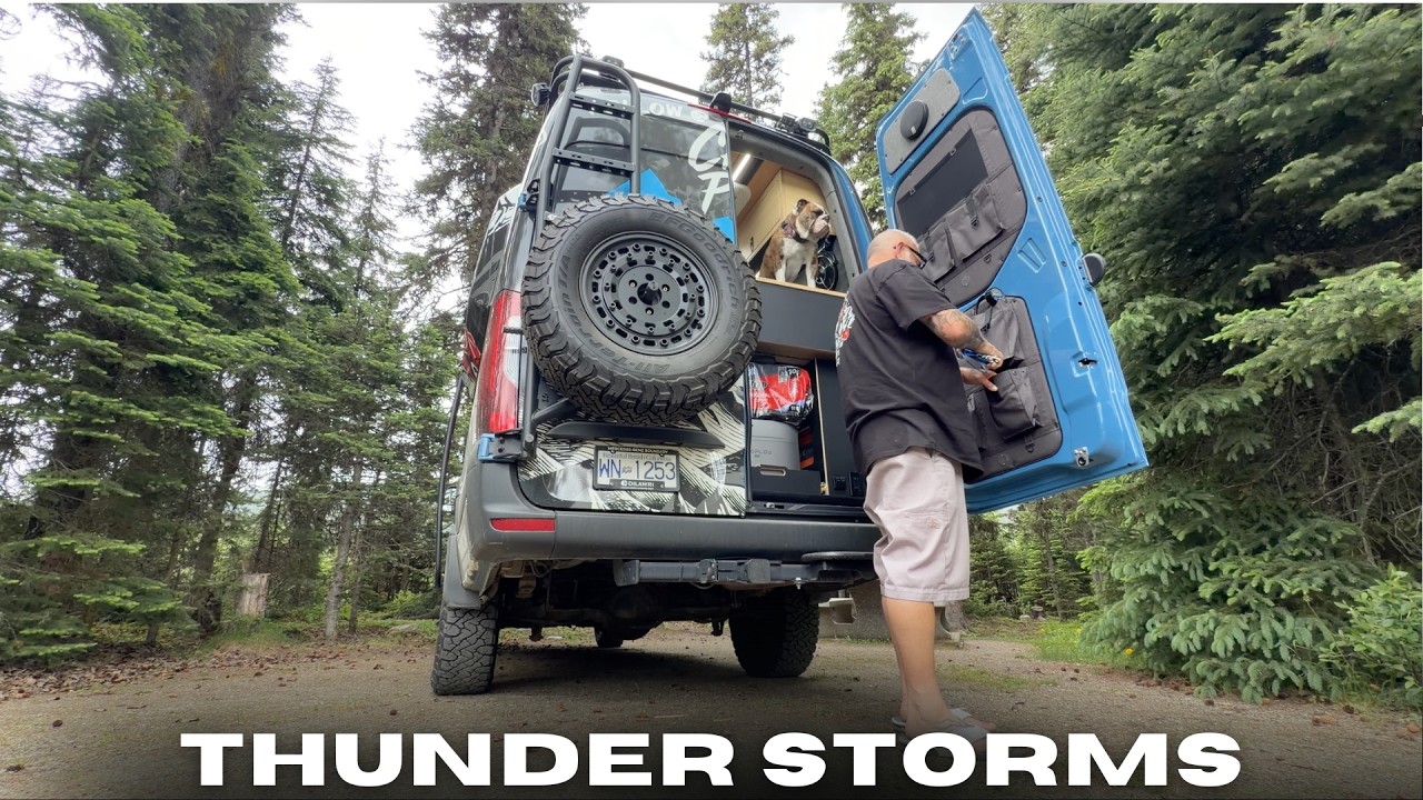 STORMY NIGHT. Van Life In a Village With NO RESIDENTS