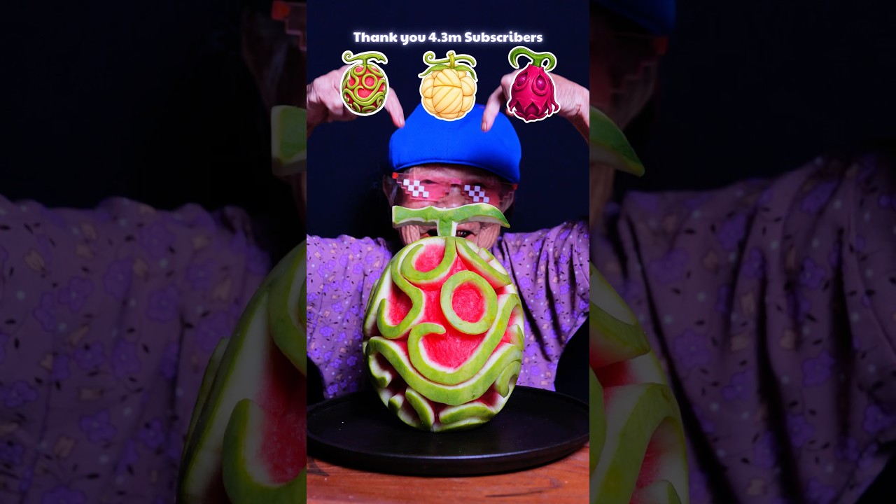 Mukbang ASMR 🍈 Devil Fruits One Piece 😈