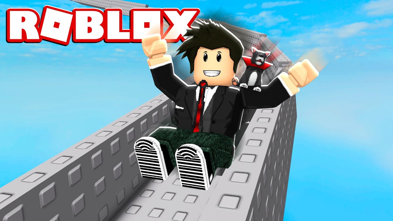 LOKIS ESCORREGANDO BEM ALTO | Roblox - Huge Slide