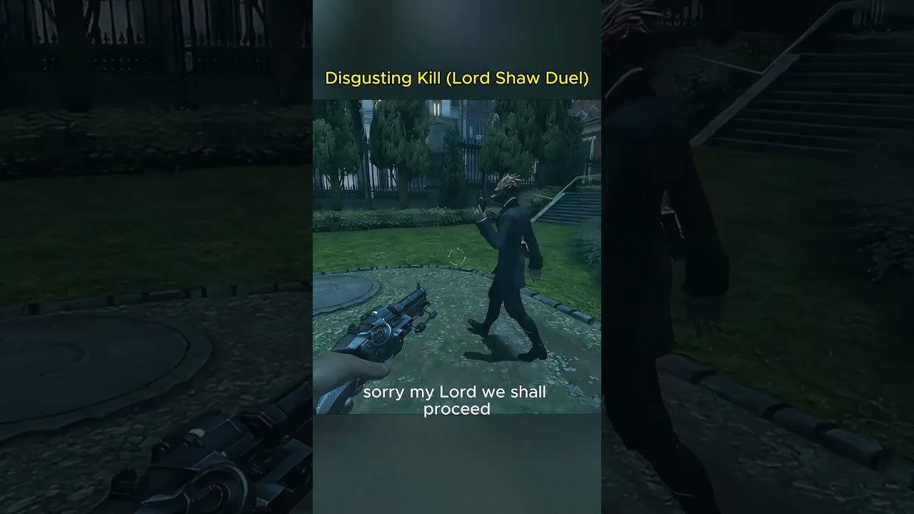 Dishonored - Disgusting Kill (Lord Shaw Duel) #shorts #dishonored