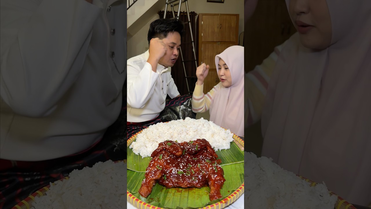 Main Gunting Batu kertas.. makan butter fire chicken 🤤🤤 #khaliliz #mukbang