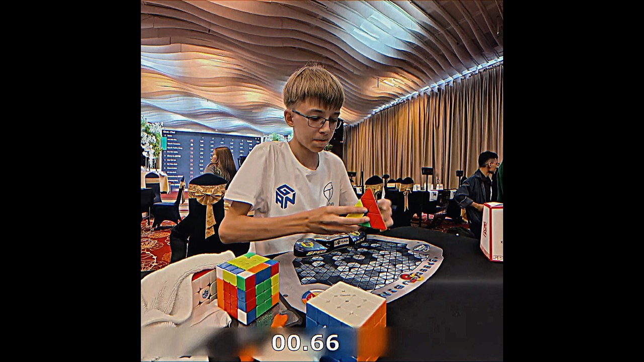 Timofei Tarasenko 1.37s. Pyraminx PR Single Vietnam Championship 2026 #rubikscube #viral #shorts