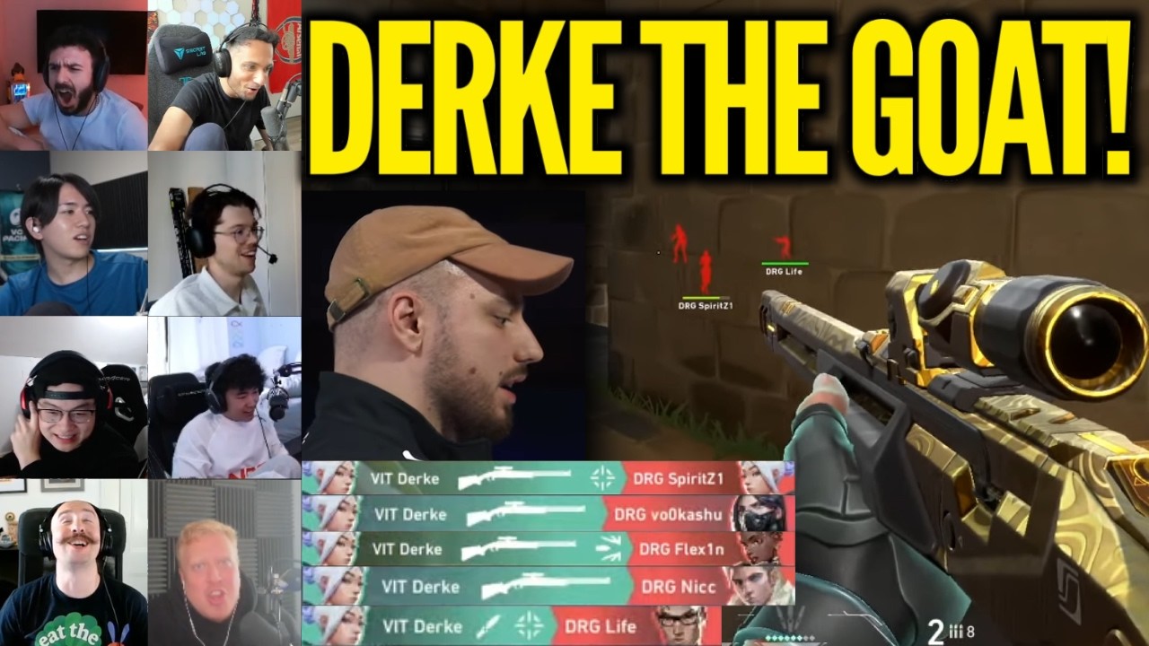 🚨 VALORANT Streamers React VIT Derke UNREAL ACE Against DRG at VCT Masters