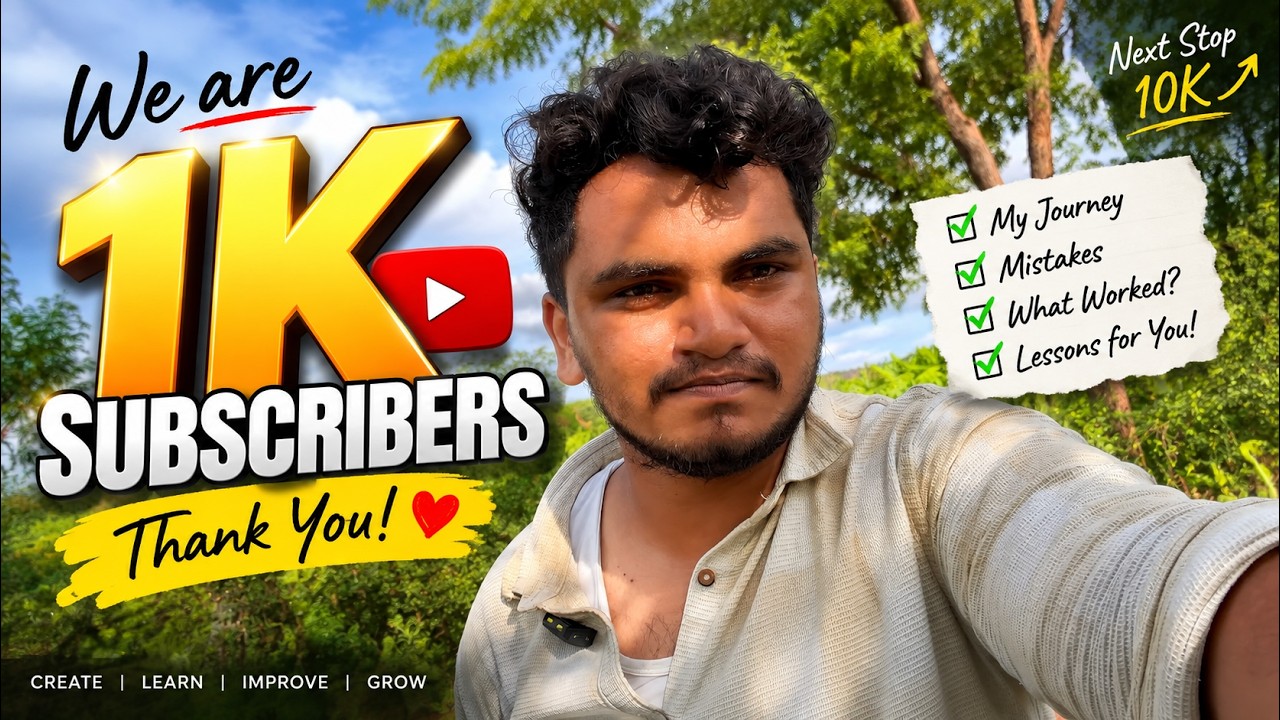 How I Got 1,000 YouTube Subscribers | My YouTube Journey, Mistakes & What Actually Worked!