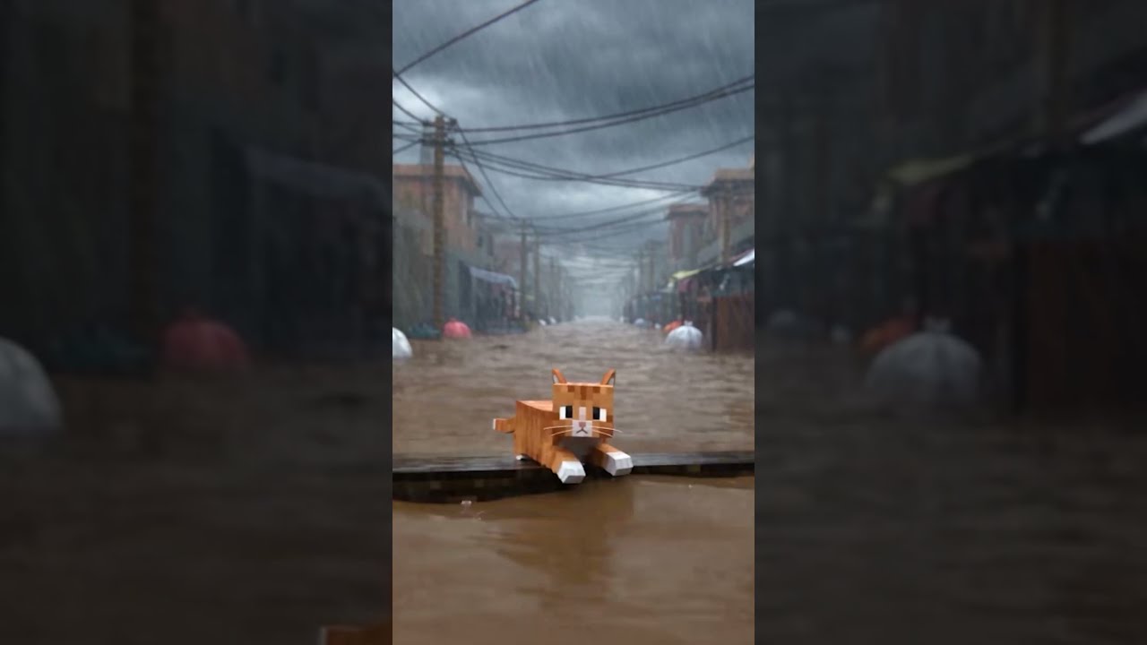 Save habitat from flood  #minecraft #habitatphminecraft