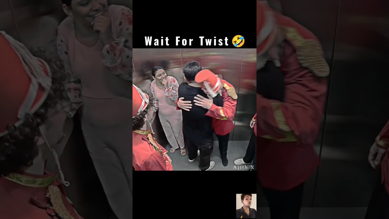 Cute Girl Happy Wait For End 😅 Don't Miss The End 🤫 | Group Lift Prank 🤣 | Ajith X | #shorts #prank