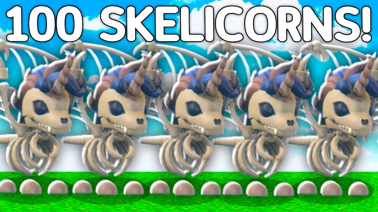 Trading 100 SKELICORNS In Adopt Me Halloween Update