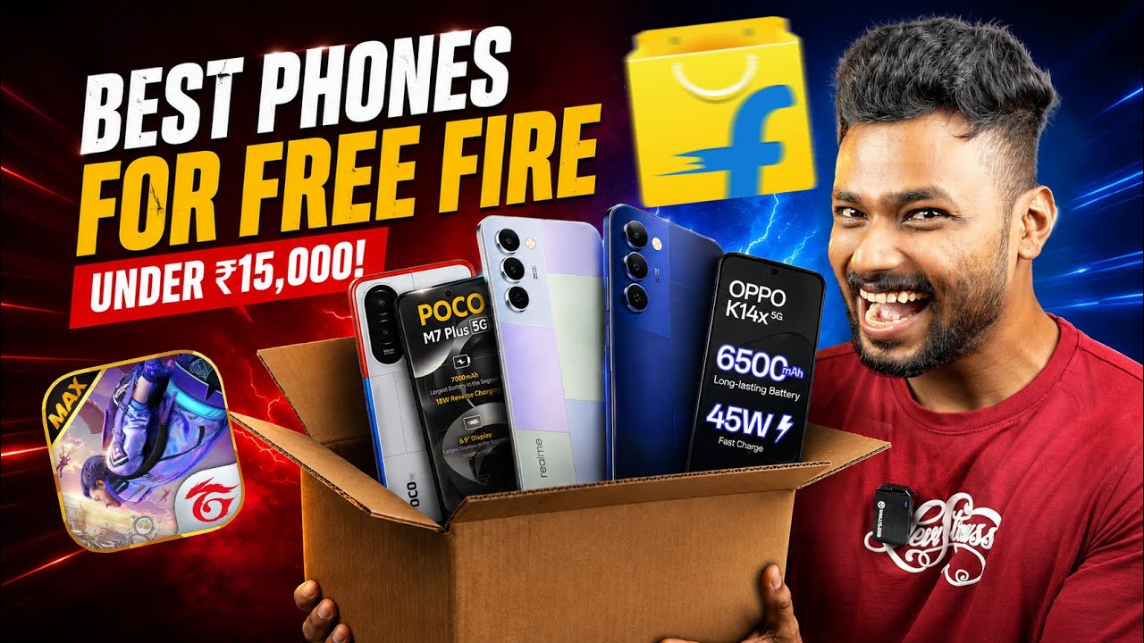 FREE FIRE കളിക്കാൻ പറ്റിയ 15000 രൂപ താഴെ ഉള്ള Phones 🔥UNDER ₹15,000 | BEST PHONES FOR FREE FIRE