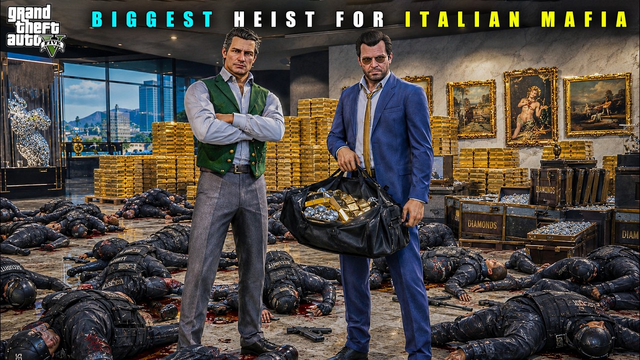 GTA 5 : MICHAEL'S BIGGEST $1000 MILLION DOLLAR HEIST FOR PRESIDENT || BB GAMING