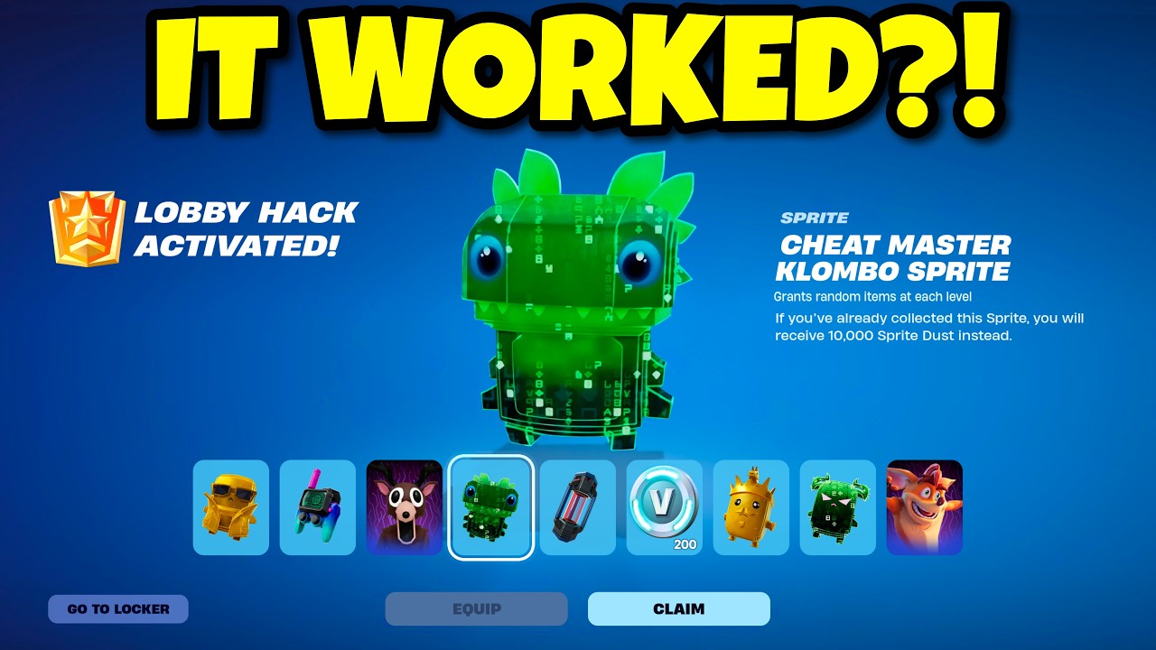 How to Get CHEAT MASTER KLOMBO in Fortnite! (VIRAL LIFE HACK LOBBY CODES)