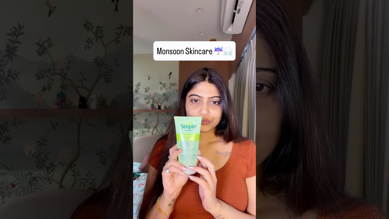 My monsoon, glowing skin care routine ☔️⛈️ #skincare ￼