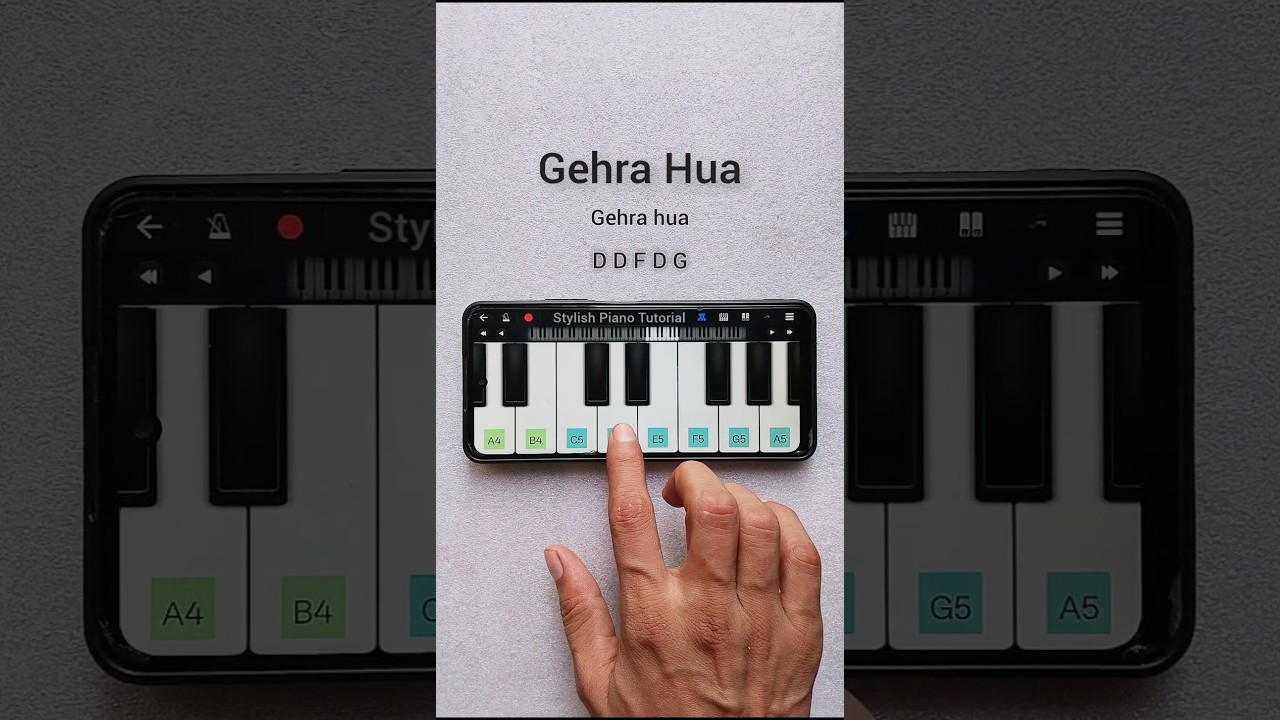 Gehra Hua Piano Tutorial #shorts