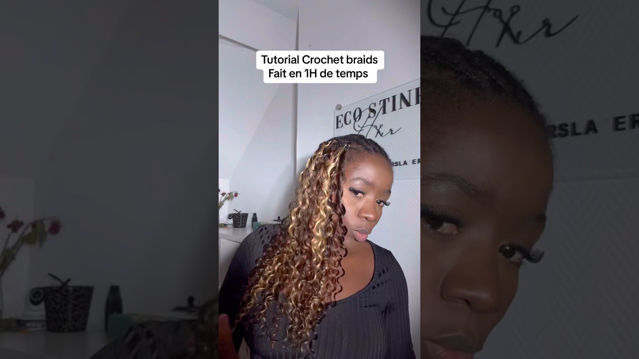 Seamless Crochet Hair Install🤎Mix Highlight Color | Lightweight Human Hair Extension Ft.@UlaHair