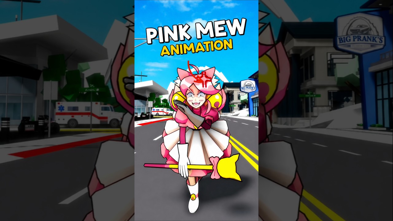 ANIMASI PINK MEW MEW🌸 Di Brookhaven #roblox #brookhaven