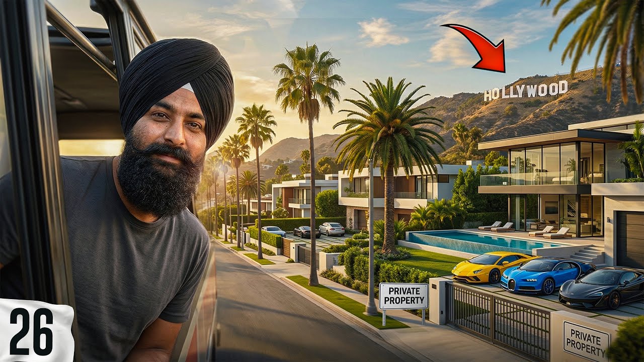 ਹਾਲੀਵੁੱਡ ਸਟਾਰਾਂ ਦੇ ਘਰ-ਬਾਰ🇺🇸 Los Angeles The Hollywood City😱
