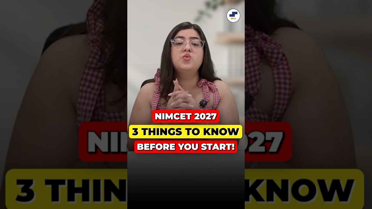 🔥 NIMCET 2027 MCA Entrance Exam: 3 Things to Know Before You Start Preparation! #nimcet #mca