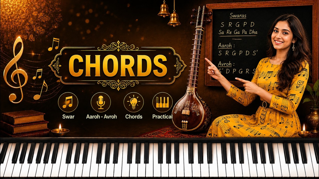 Raag Bhoopali Chords: Western Theory & Indian Classical (Sargam) Piano Tutorial