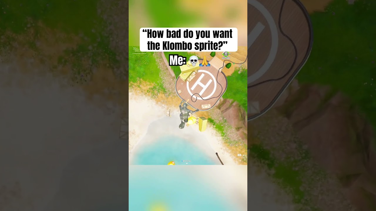 Bro was risking it all for the Klombo sprite 😭🙏 #fortnite #fortniteshorts #gaming