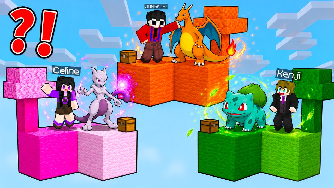 GOD POKEMON SKYBLOCK Battle in Minecraft!