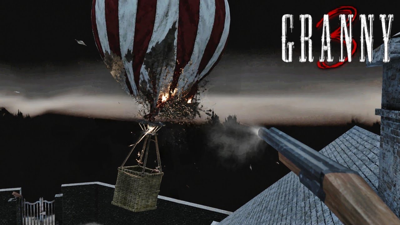 Catching Balloon at Roof Before Flying Away in Granny 3 Update