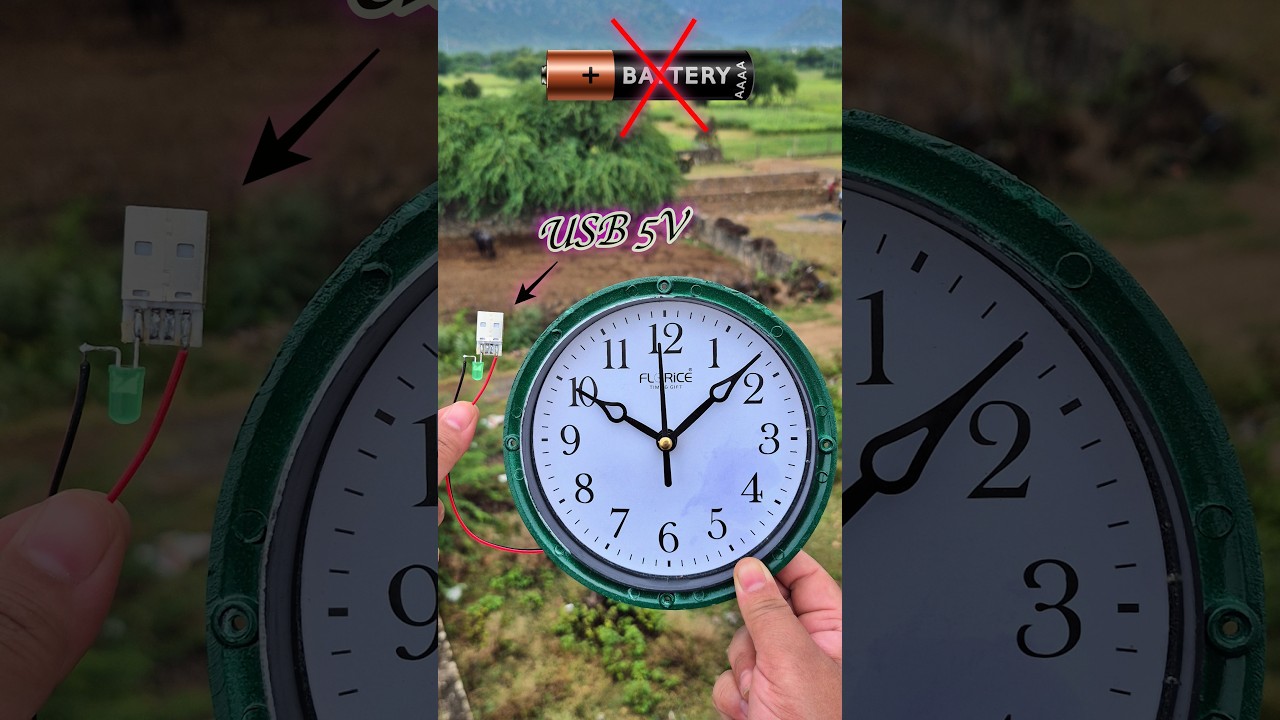 Simple Way to Run a Wall Clock Without Battery! ⚡