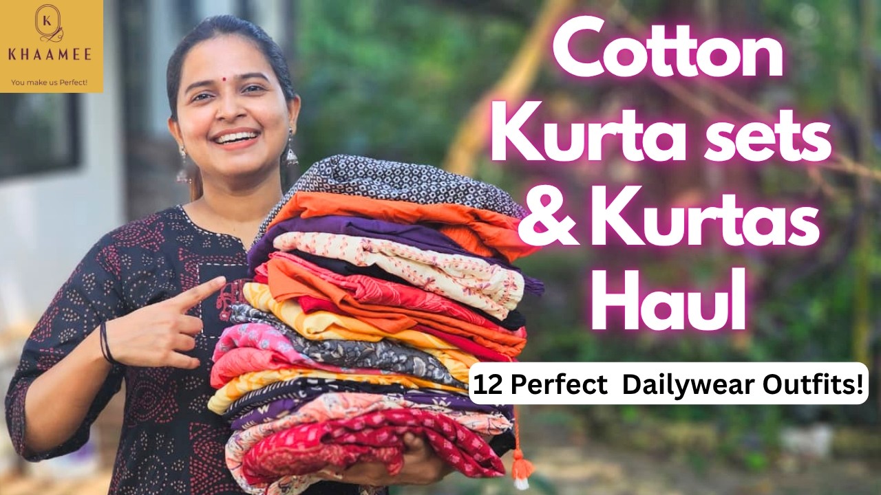 12 Jaipuri Cotton Office Kurta sets, Maxi Dress & Kurtas Haul | Ft. Khaamee