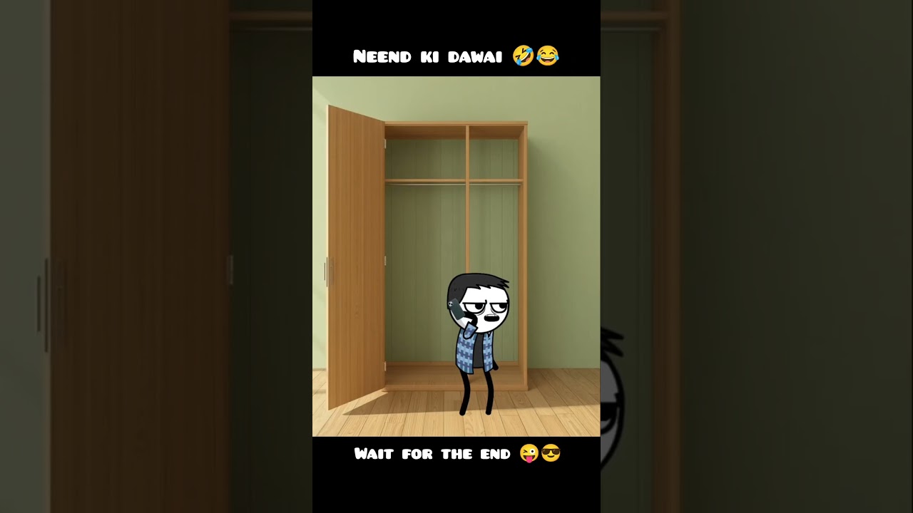 Neend ki Dawai...!!! 🤣😂 #shortsfeed #2danimation #shorts #shortsvideo #neend #aalas #laziness