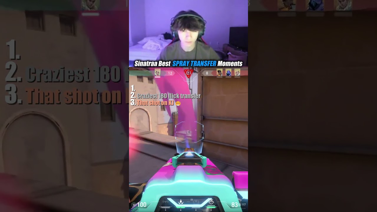 Ranking TOP Sinatraa SPRAY TRANSFER Moments #valorant #funny #sinatraa