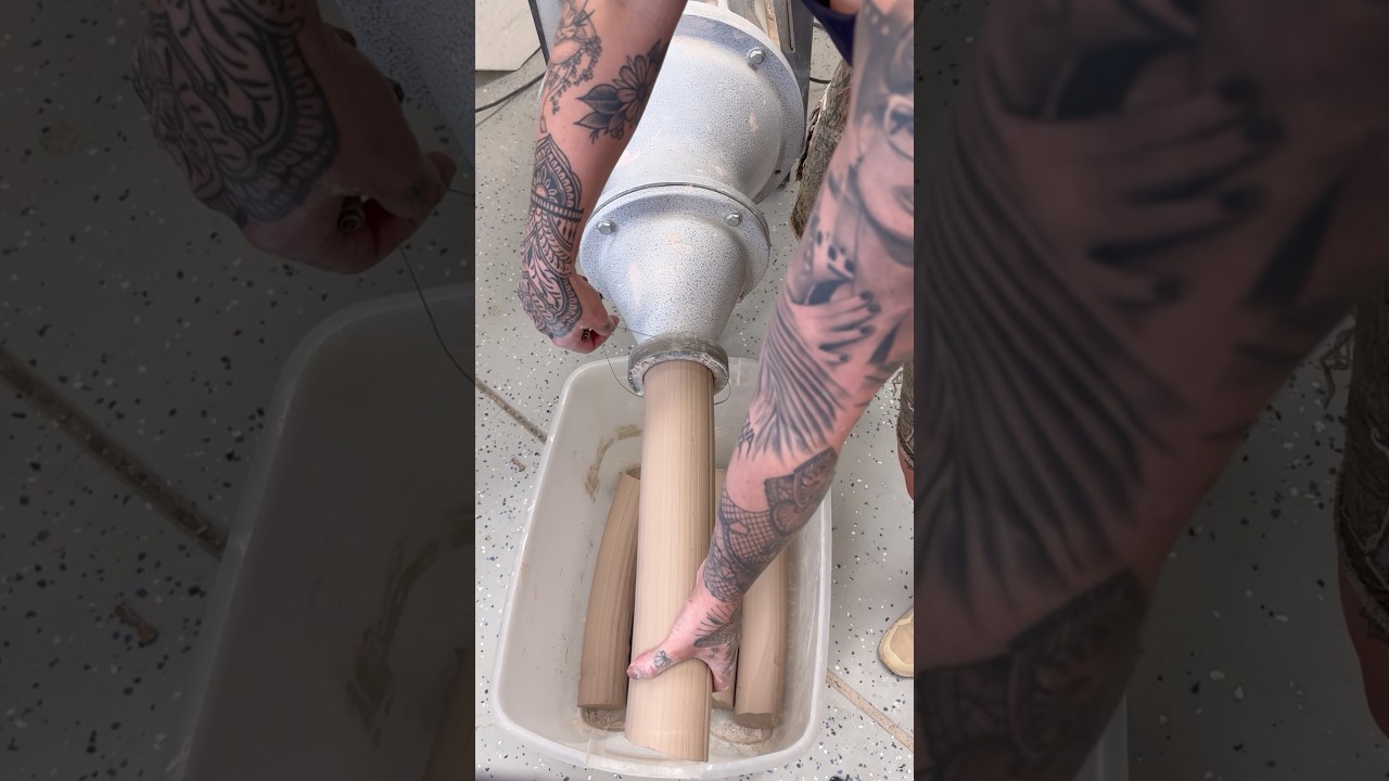 Let’s make new clay out of old clay #pottery #ceramics #clay #relaxingvideos #oddlysatisfyingvideo